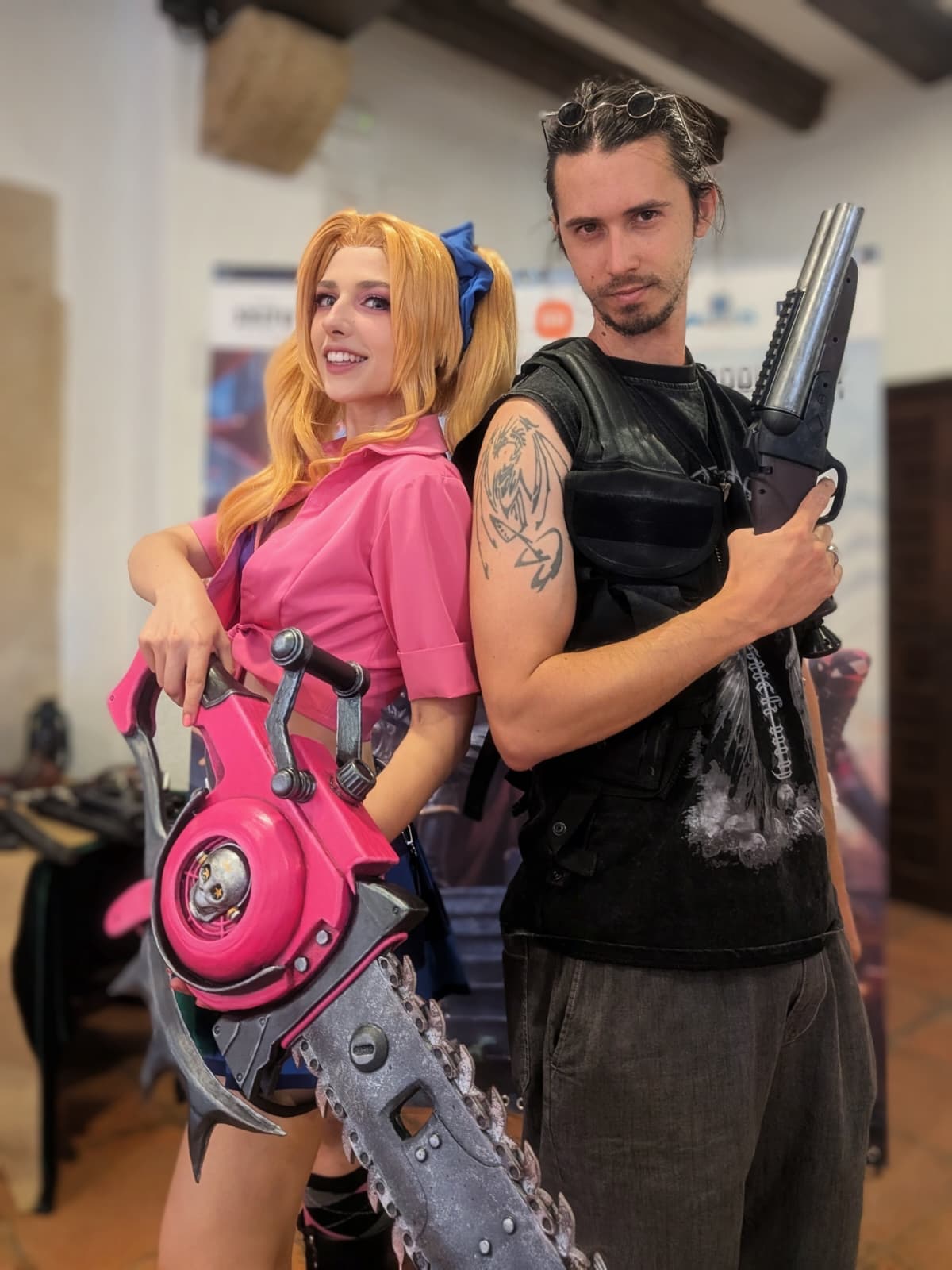 Cosplayers contratados para un evento